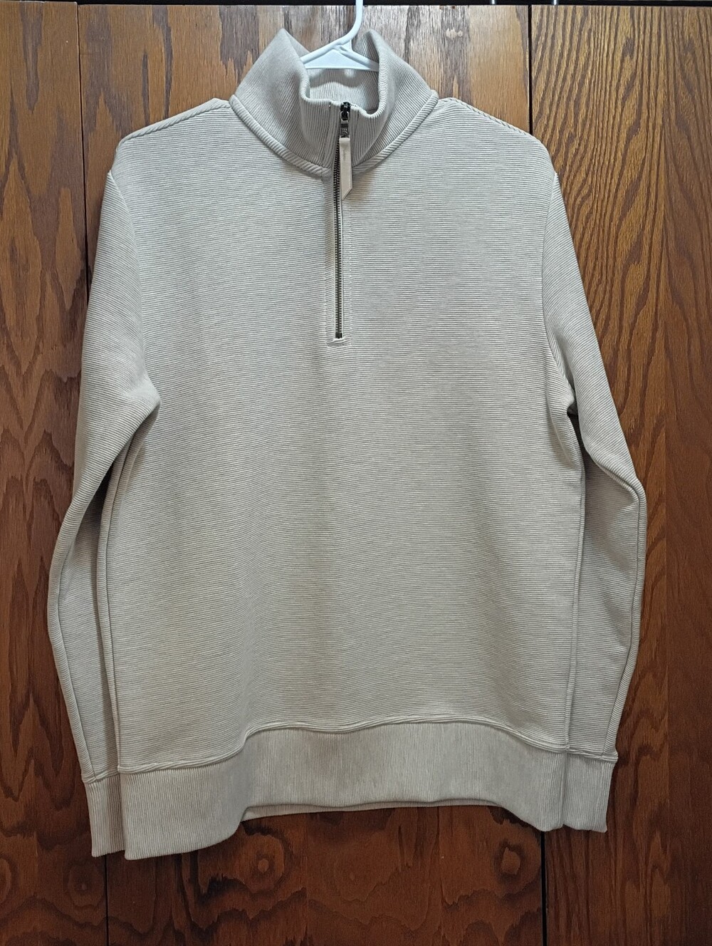 Banana Republic Men's Zip-Neck Sweater in Light Beige